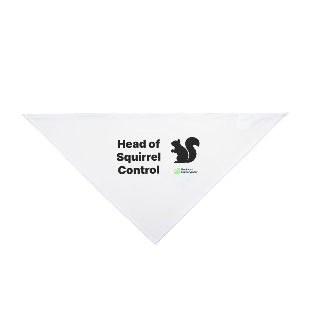 Backyard Nurserymen™ “Head of Squirrel Control” Dog Bandana