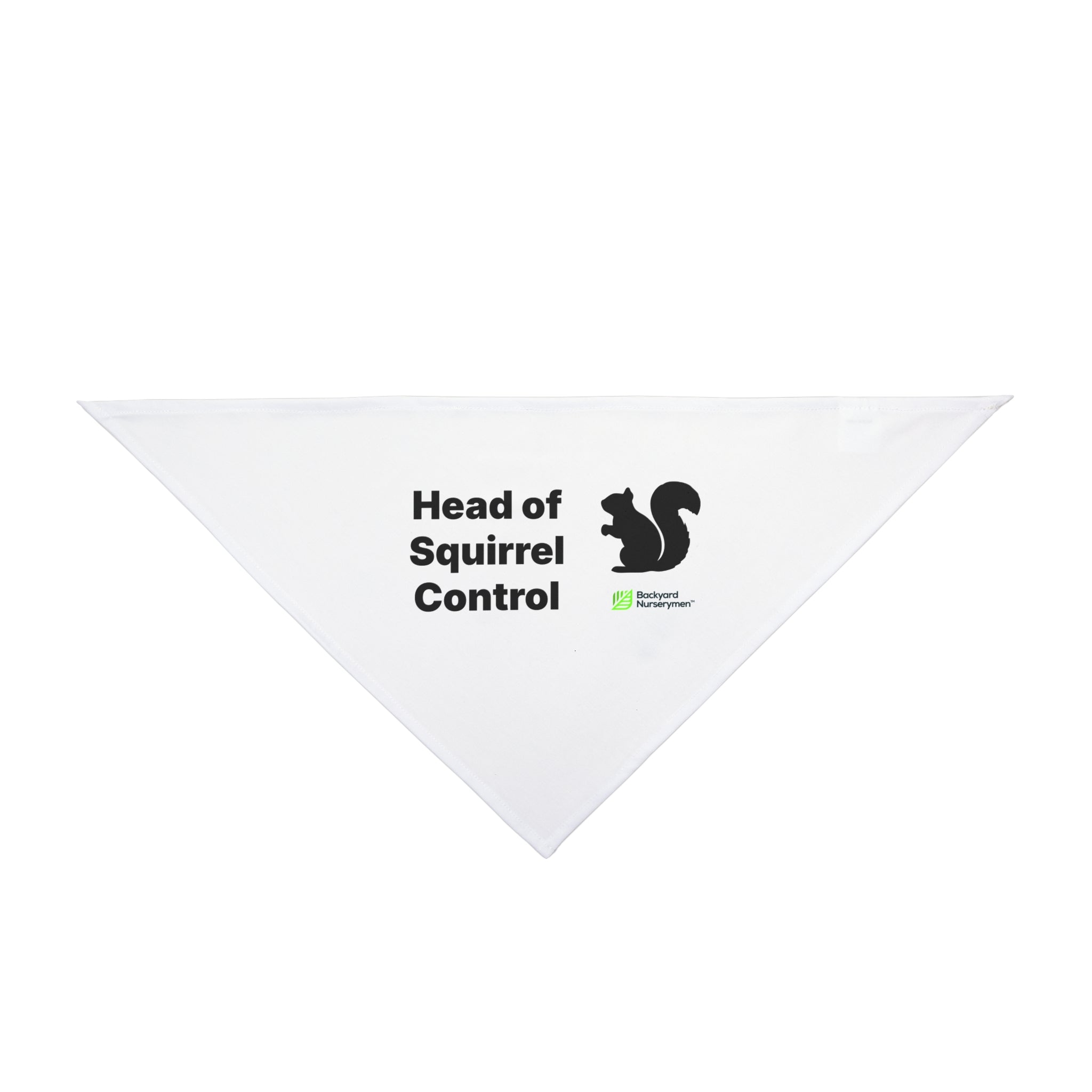 Backyard Nurserymen™ “Head of Squirrel Control” Dog Bandana