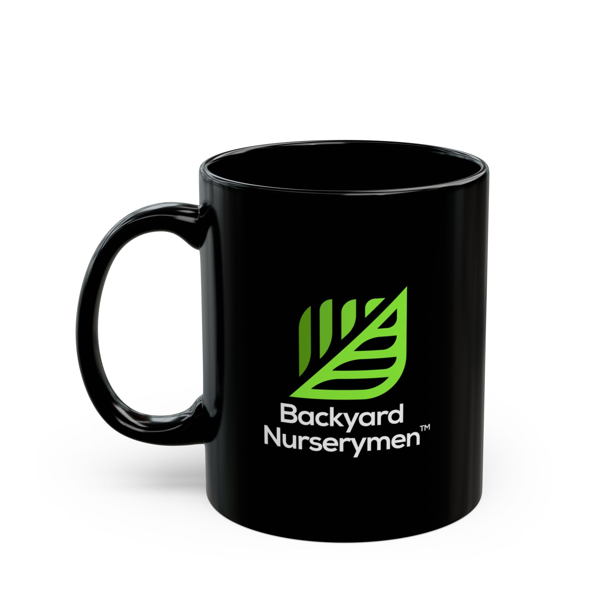 Backyard Nurserymen™ “Coffee. Plants. Chaos. Repeat.” Black Coffee Mug