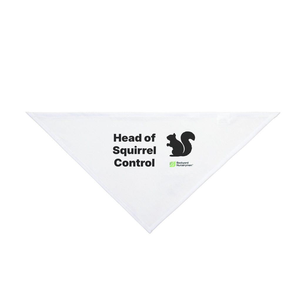 Backyard Nurserymen™ “Head of Squirrel Control” Dog Bandana