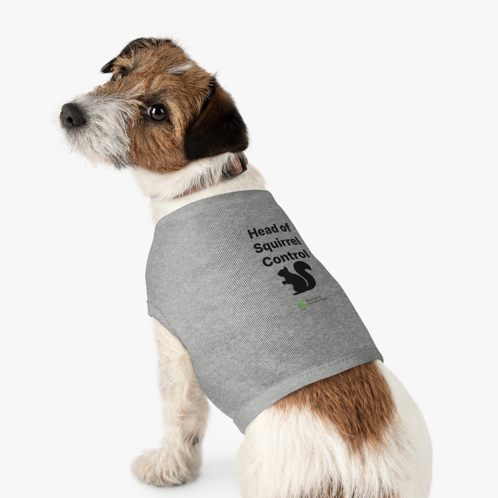 Backyard Nurserymen™ “Head of Squirrel Control” Dog Tank Top
